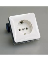 wcd inbouw enkel met randaarde + afdekraam wit