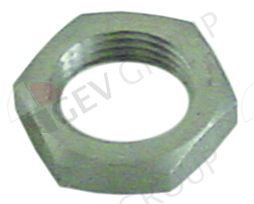 moer draad 3/8" H 6mm RVS SB 22 vpe 1stuk