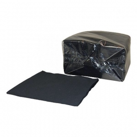 Servet 33x33 2000 stuks zwart 2 laags 1/4 vouw