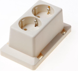 ABB Haf deksel m/2v wandcontactdoos met aarde + 3x WAGO