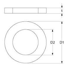 Rhima vlakpakking rubber OD ø 67mm ID ø 51mm materiaaldikte 3mm vpe 1stuk