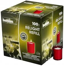 Refill Bolsius 100 stuks Rood