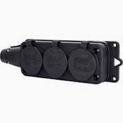 Stekkerdoos 3 voudig rubber 3x 1,5