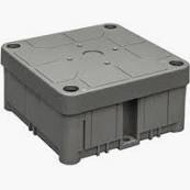 ABB Installatiedozen en -kasten deksel 3640 met 2-voudig stopcontact - grijs