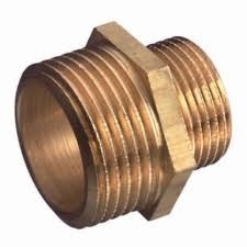 Verloop nippel messing 1/2 3/4