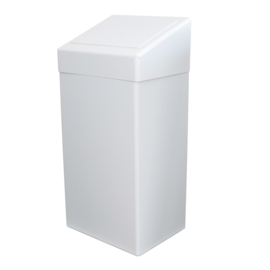 Afvalbak wit metaal 50 liter