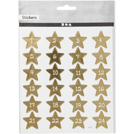 Gouden cijfers - Advent kalender stickers