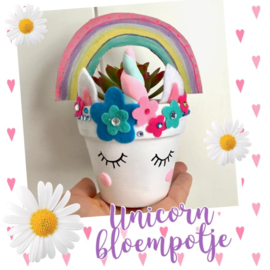 Kinderfeestje * Unicorn Bloempotje! *