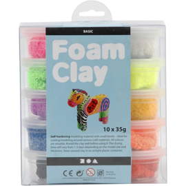 Foam Clay, basiskleuren, 10x35gr