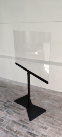 Table screen with floor stand