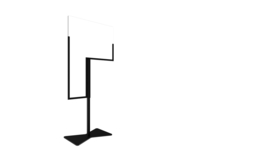 Extendable bar and high table screen with floor stand