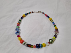Kleurmix korte ketting