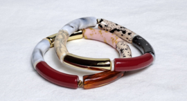 Armband set rood | zwart | goud