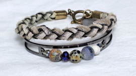 Armband set blauw | natuurtinten