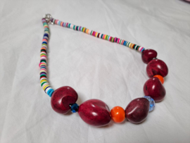 Roze | kleurmix korte ketting