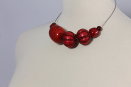 Rood korte ketting