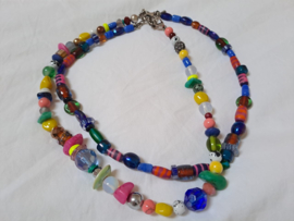Kleurmix korte ketting