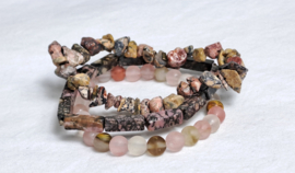 Armband set natuurtinten | oudroze