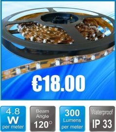 Led strip 3528 60 leds per meter  prijs per 5 meter