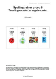 Spellingtrainer groep 5 - Tweeling- en regelwoorden (pdf-bestand)