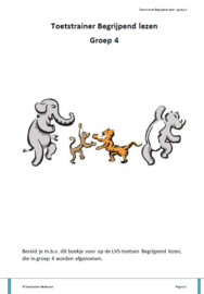 Toetstrainer Begrijpend lezen Boekje 1 - Groep 4 (pdf-bestand)
