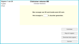 Citotrainer rekenen M8 (online opgaven)