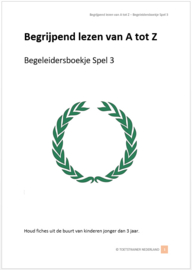 Begrijpend lezen van A tot Z - Spel 3 (pdf-bestanden)