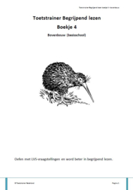 Toetstrainer Begrijpend lezen Boekje 4- bovenbouw (pdf-bestand)