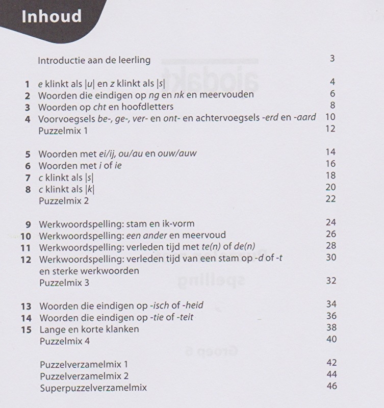 Super Ajodakt Taal - Puzzelen met spelling groep 6 | Ajodakt Werkboeken ZH-16