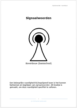 Begrijpend lezen: signaalwoorden - Bovenbouw (pdf-bestand)
