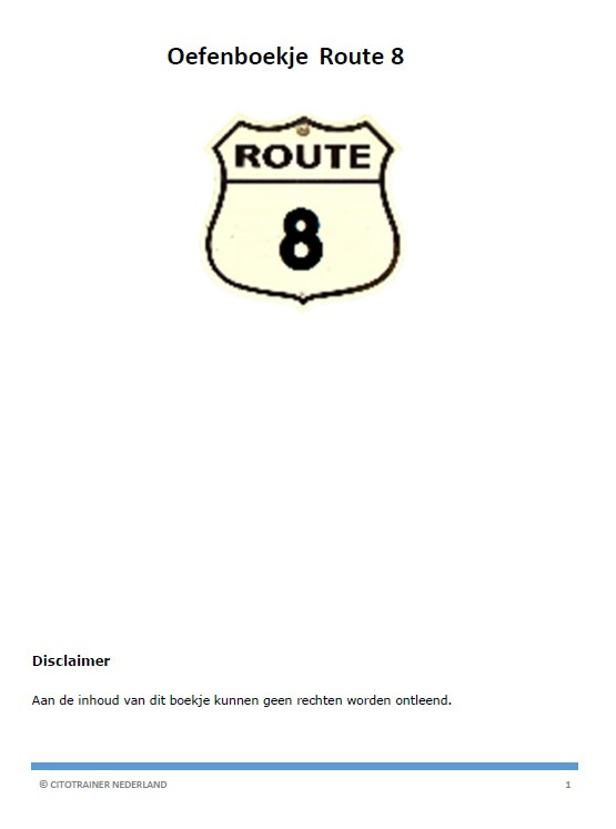 Oefenboekje voor de Doorstroomtoets Route 8 (pdf-bestand)
