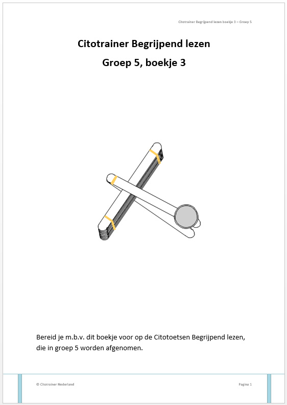 Citotrainer Begrijpend lezen Boekje - Groep (pdf-bestand) | Begrijpend lezen | Webwinkel Citotrainer Nederland