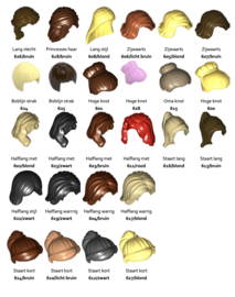 5 poppetjes in een lijst