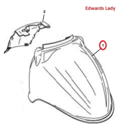 Edwards Lady - Voor spatbord (nr. 1) - kleur: glans zwart