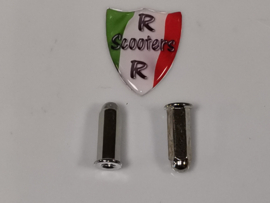 Dopmoer / Uitlaatmoer (lang) (prijs = per set van 2 stuks !!) - (VAK B-17)