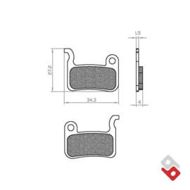 Ouxi V8/H9 Fatbike  - Performance Remblokset (E-mark) - (VAK R-6)