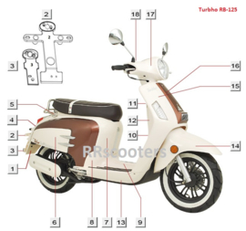 Turbho RB-125 / VIN plaatje (65415-EGB00 LF-089)