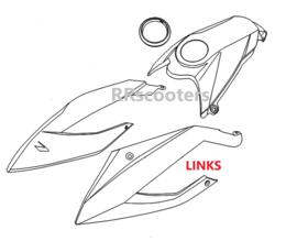 Razzo Stroffroad (STR) 50 - Tankkap LINKS (2013-2015) - (ZWART) - LET OP: type 2 !!!