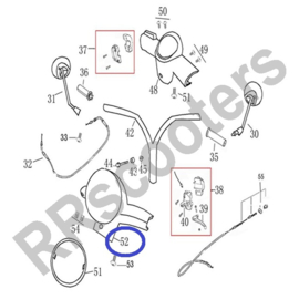 Razzo Latina - Koplampkap (glans zwart) - nr. 52 - (SWA 53206-ACAE-9000 ZW)