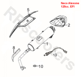 Neco Alexone (EFI) - Uitlaatpakking (nr. 10) - M18291-FT09-0000