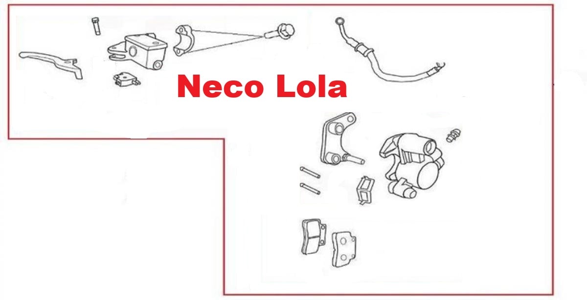 Neco Lola - Voor-rem (compleet)