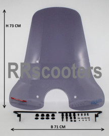 GTS Cappucino - Windscherm Hoog (smoke) - (MET HALOGEEN KOPLAMP) - (4286)