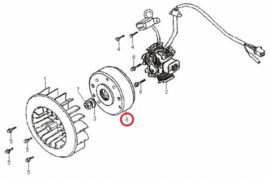 Motobi BT125QT-21 / Ontstekingshuis (nr. 8) - (M111120-152QMI-0000)