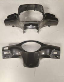 Kappen - China LX - (S-type) - Koplampkap + Tellerkap - Kleur: Glans Donker Grijs Metallic - (nieuw) - (VAK Z 61-21)