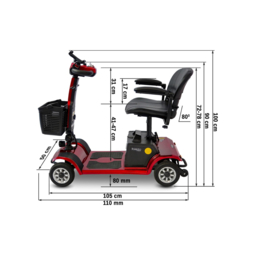 Scootmobiel - Rolektro E-trike 6 V.3 - Kleur: rood