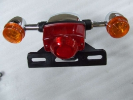 achterlicht compleet (oranje glaasjes) (VAK C-65)