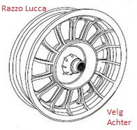 Razzo Lucca - Velg Achter (B57-44211-00-00 2.15-10)