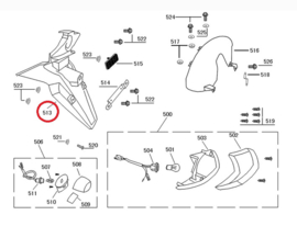 BTC F22 - Achterspatbord (80105-F22-9000)