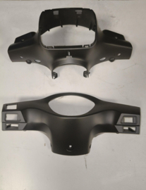 Kappen - China LX - (S-type) - Koplampkap + Tellerkap - Kleur: Mat Carbon Black - (nieuw) - (VAK Z 61-22)