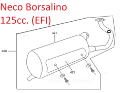 Neco Borsalino 125cc (EFI) - Uitlaat (nr. 420) - (M1830A-DGW-E300)